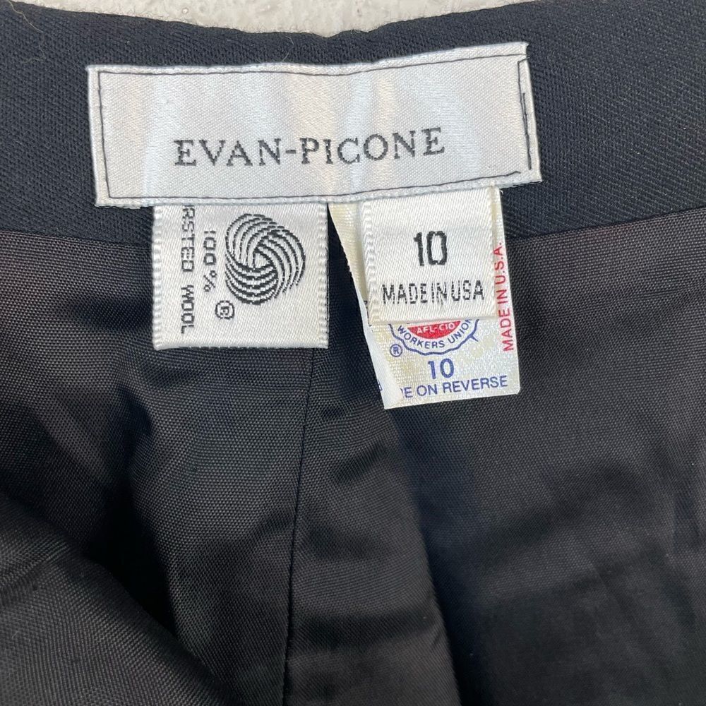 Vintage Evan Picone Black Wool Slack Pants Size 10 EUC - Picture 4 of 5